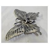 Metzke Cherub on Butterfly Pewter Sculpture