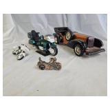 Motorcycle Lighter and Models, Wood Car