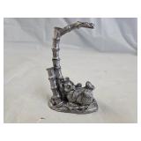 Michael Ricker Signed Pewter Panda Bell Holder