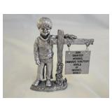 Michael Ricker Signed Pewter Sculpture