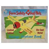 Farm Safety 4 Just Kids Die Cast Airplane Bank
