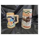 Budweiser and Japan Beer Steins