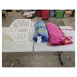 2 Beach Mats, Laundry Basket