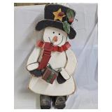 Wood and Metal Snowman Yard Decorations
