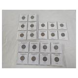 14 Old Jefferson Nickels, 6 UC Jefferson Nickels
