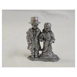 Michael Ricker Signed Pewter Boy & Girl Sculpture