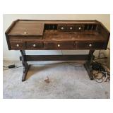 Ethan Allen Old Tavern Antiqued Pine Trestle Desk