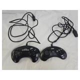 2 Vintage Sega Video Game Controllers