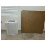 Hunter Air Purifier, Card Table