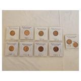 2 BU Old WheatC ents & 8 Old Lincoln Cents