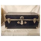 Vintage Steamer Trunk Foot Locker