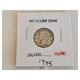 1945 Silver Mercury Dime