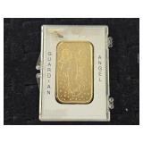 Guardian Angel Gold Tone Embossed Bar