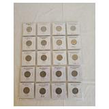 14 Old Jefferson Nickels, 6 BU Jefferson Nickels