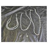3 Vintage Aurora Borealis Necklaces and Earrings