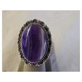 German Silver Multy Onyx Ring