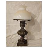 Vintage Brass Hurricane Table Lamp