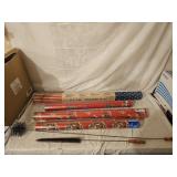 US Flag, Wire Brushes, Vintage Wrapping Paper
