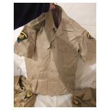 Vintage US Army Khaki Uniform, Hat and Shirts
