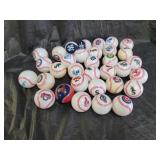 33 Miniature MLB Plastic Baseballs