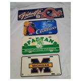 Sports License Plates and Wall Hanging