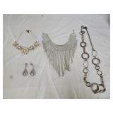 Rhinestone and Faux Pearl Jewelry