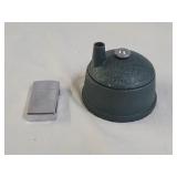 Keuffel & Esser Pencil Sharpener, Zippo Lighter