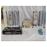 Mantle Clock, CD Racks, Radio, Cassette Rewonder