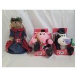 2 Battery Operated Plush Valentines, Bear Decor