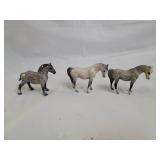 3 Small Breyer Arabian Mare and Draft Horses