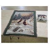 Millette Pheasant Throw Blanket and Pillow
