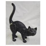 Vintage Hubley Cast Iron Black Cat Door Stop
