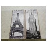 London Big Ben & Eiffel Tower Paris Wall Art