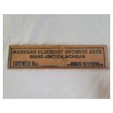 Vtg Michigan Blueberry Growers Assn. Advertising