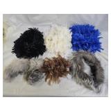 Feather Hats, Fur Collar and Cuffs