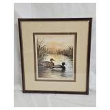 Duck Watercolor Signed by Marilyn Hartman