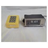 Vintage Telephone Keypad and Alarm Clock