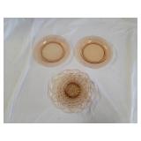 Vintage Imperial and Fostoria Amber Plates
