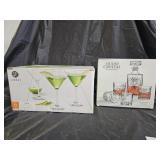 Godinger Crystal Whiskey Set, Libbey Glasses