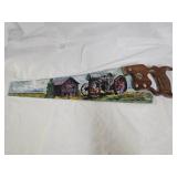 Vintage Hand Painted Disston & Son Hand Saw