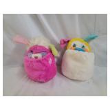 2 1980s Mattel Prize Popple Plush Toys