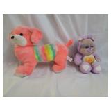 Vintage Care Bear Cousin, Plush Squeeky Dog
