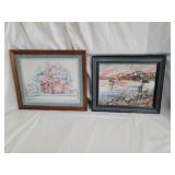 Sunny Seaport Cross Stitch, Floral Print