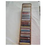 52 Unopened Music CDs with Wood Crate Case