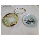 Hand Painted Italy, Austria Plates and Bowl