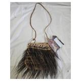 Noken Papua Handmade Feather & Woven String Bag