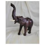Leather Elephant Sculpture