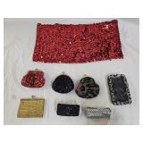Sequin & Bead Coin Purses, Lipstick Cases, Topette