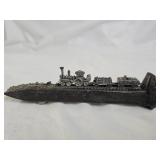 Vintage Railroad Spike with Mini Pewter Train