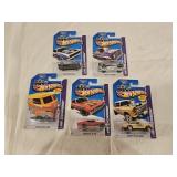 5 NIB Hot Wheels Diecast Cars